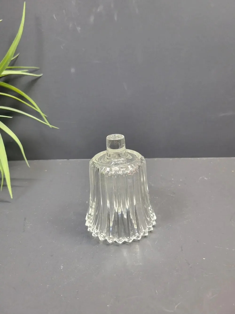 Vintage Clear Votive Cup Pegged, Ribbed  Candle Sconce Holder